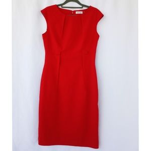 Calvin Klein red sleeveless dress